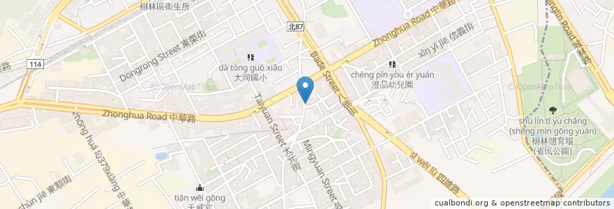 Mapa de ubicacion de 雙鳳快餐 en Тайвань, Новый Тайбэй, 樹林區.