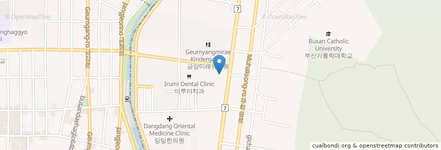Mapa de ubicacion de 던킨 도너츠 en كوريا الجنوبية, بسان, 금정구, 부곡동.