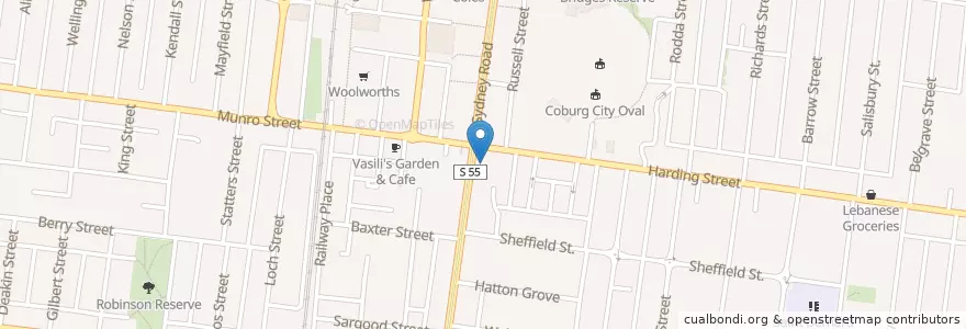 Mapa de ubicacion de Medical Centre en オーストラリア, ビクトリア, City Of Moreland.