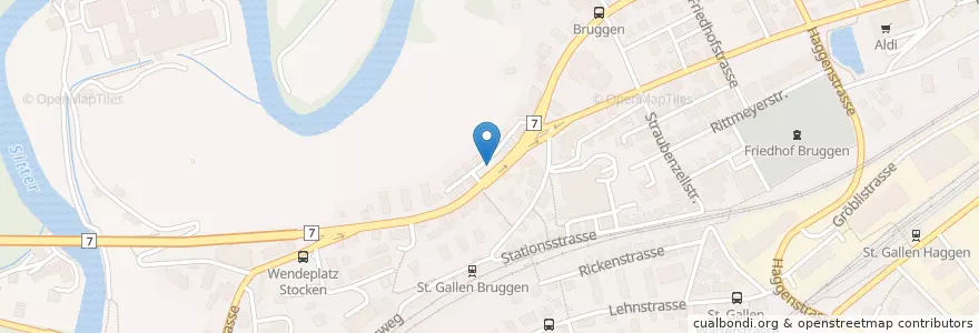 Mapa de ubicacion de Agrola en Suisse, Saint-Gall, Wahlkreis St. Gallen, St. Gallen.