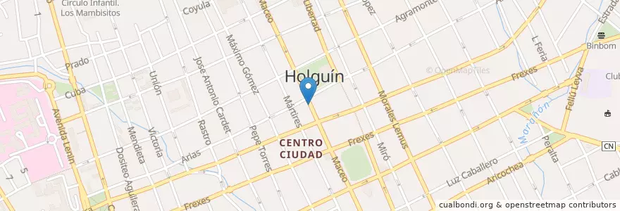 Mapa de ubicacion de Cafetería Las Delicias en Küba, Holguín, Holguín.
