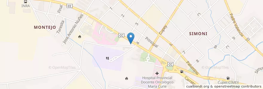 Mapa de ubicacion de Restaurante They White House en كوبا, Camagüey, Camagüey, Ciudad De Camagüey.