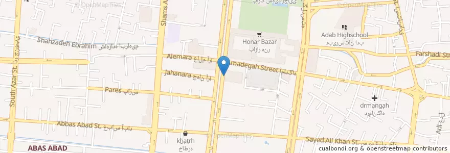 Mapa de ubicacion de کافه کاما en Иран, Исфахан, شهرستان اصفهان, بخش مرکزی شهرستان اصفهان, اصفهان.