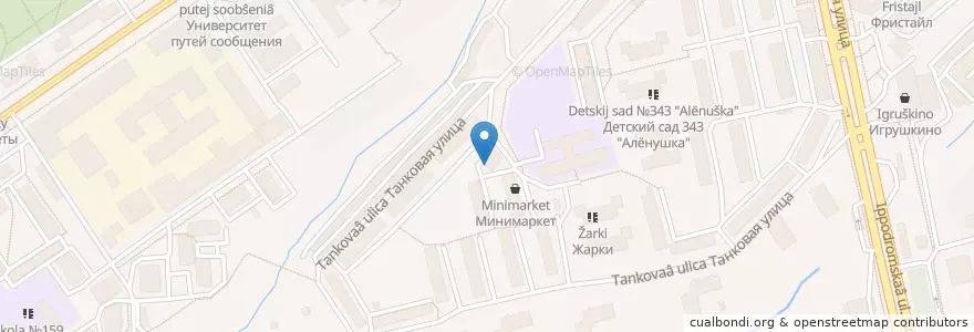 Mapa de ubicacion de Кренделек en Rusia, Сибирский Федеральный Округ, Wilayah Novosibirsk, Городской Округ Новосибирск.