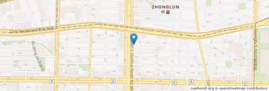 Mapa de ubicacion de 麵屋牛一雞骨牛肉麵 en Taïwan, Nouveau Taipei, Taipei, District De Daan.