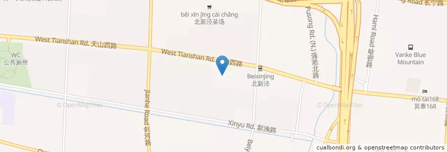 Mapa de ubicacion de 网鱼网咖 en China, Shanghai, 长宁区.