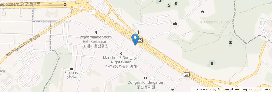 Mapa de ubicacion de 맥도날드 en Zuid-Korea, Daegu, 수성구, 만촌동.