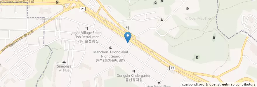 Mapa de ubicacion de 스타벅스 en 대한민국, 대구, 수성구, 만촌동.