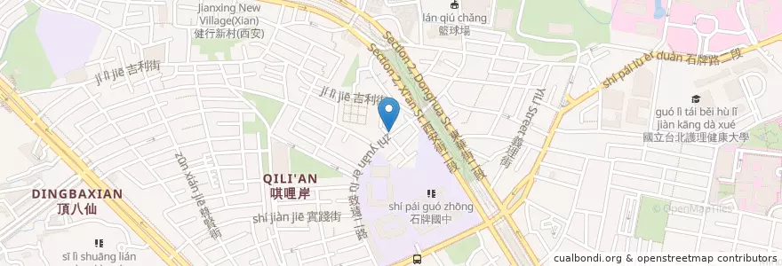 Mapa de ubicacion de 八方雲集 en 타이완, 신베이 시, 타이베이시, 베이터우 구.
