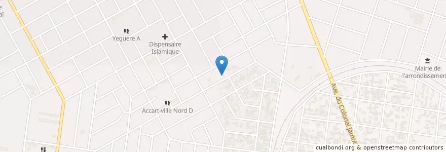 Mapa de ubicacion de Gande famille en Burquina Faso, Hauts-Bassins, Houet.