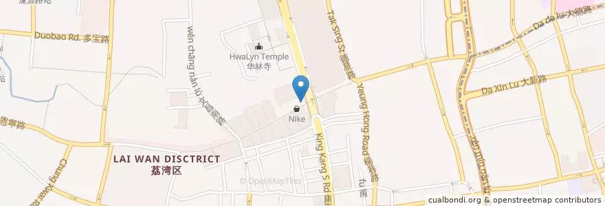 Mapa de ubicacion de McDonald's en Cina, Guangdong, 广州市, 荔湾区, 华林街道.