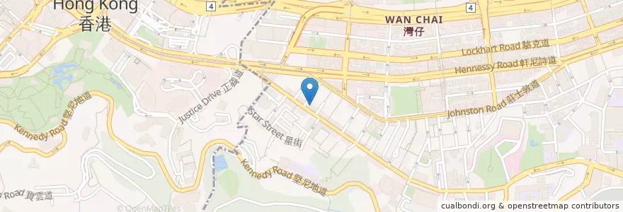 Mapa de ubicacion de Eric Kayser en China, Guangdong, Hongkong, Hong Kong Island, New Territories, 灣仔區 Wan Chai District.