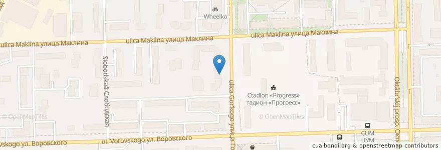 Mapa de ubicacion de Аптека-Вита en Russia, Circondario Federale Del Volga, Кировская Область, Городской Округ Киров.