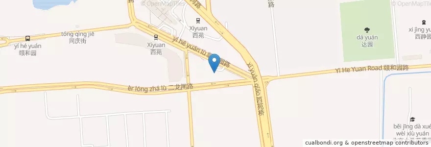 Mapa de ubicacion de 北华涮肉小院(西苑店) en Китай, Пекин, Хэбэй, 海淀区.
