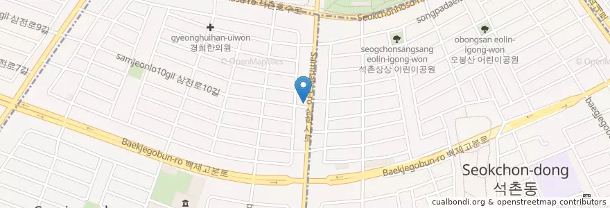 Mapa de ubicacion de Medipharm en Coreia Do Sul, Seul, 송파구, 삼전동.