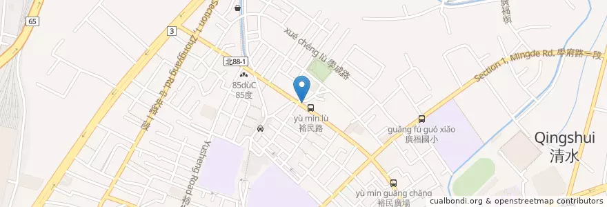 Mapa de ubicacion de Louise Coffee en Taiwan, New Taipei, Tucheng District.