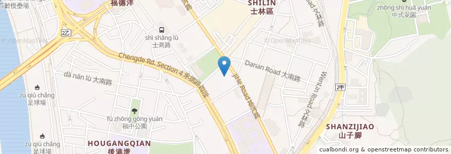 Mapa de ubicacion de 銘傳大學基河校區 en Taiwan, Nuova Taipei, Taipei, 士林區.