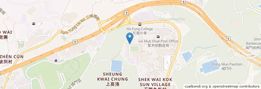 Mapa de ubicacion de 凱琴補習中心 Hoi Kam Tutorial Centre en China, Guangdong, Hong Kong, Wilayah Baru, 荃灣區 Tsuen Wan District.