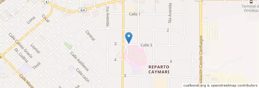 Mapa de ubicacion de Cafetería en Cuba, Granma, Manzanillo, Ciudad De Manzanillo.
