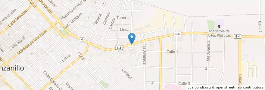 Mapa de ubicacion de Cafetería Imperio en Küba, Granma, Manzanillo, Ciudad De Manzanillo.