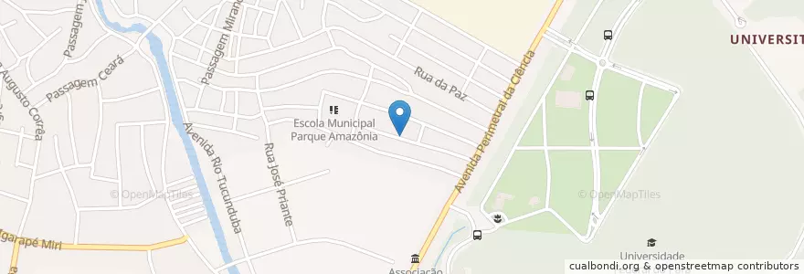 Mapa de ubicacion de Célula Evangelica en البَرَازِيل, المنطقة الشمالية, بارا, Região Geográfica Intermediária De Belém, Microrregião De Belém, بليم.