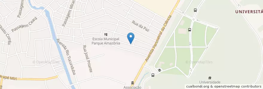 Mapa de ubicacion de Escola de reforço en Brasilien, Norden, Pará, Região Geográfica Intermediária De Belém, Microrregião De Belém, Belém.