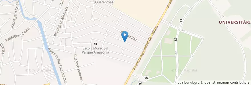 Mapa de ubicacion de Escola Priv. Infantil en 巴西, 巴西北部, 帕拉, Região Geográfica Intermediária De Belém, Microrregião De Belém, 贝伦.