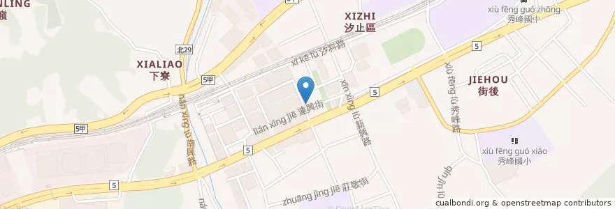 Mapa de ubicacion de 一日三餐 en تايوان, تايبيه الجديدة, 汐止區.