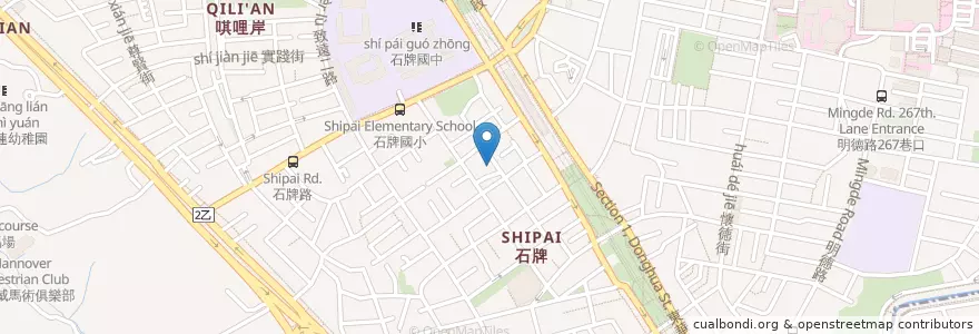 Mapa de ubicacion de 石牌基督長老教會 en تایوان, 新北市, تایپه, 北投區.