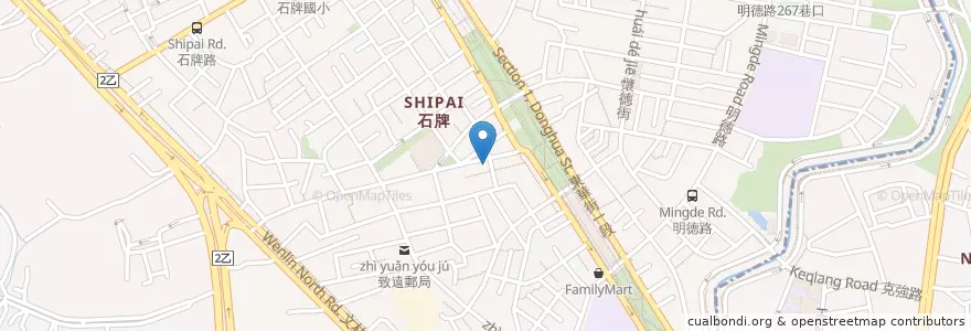 Mapa de ubicacion de 廖家牛肉麵 en 台湾, 新北市, 台北市, 北投区.