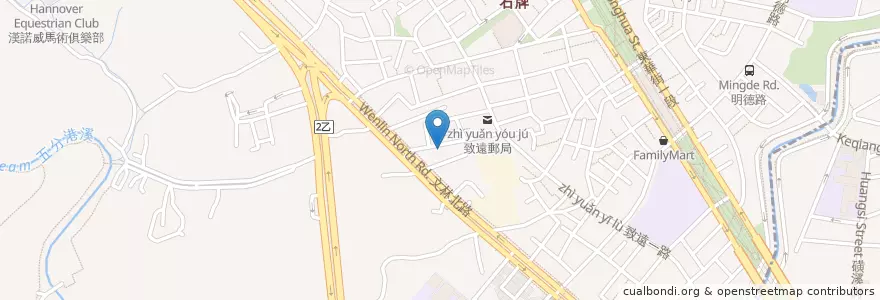 Mapa de ubicacion de 玉勒聖雲宮 en Tayvan, 新北市, Taipei, 北投區.