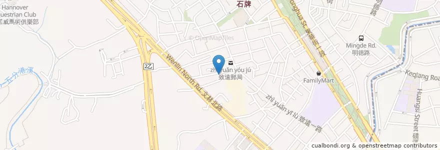 Mapa de ubicacion de 台北指北宮 en Taïwan, Nouveau Taipei, Taipei, 北投區.