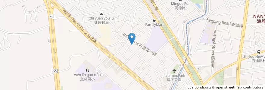 Mapa de ubicacion de 無極南天宮 en 台湾, 新北市, 台北市, 北投区.