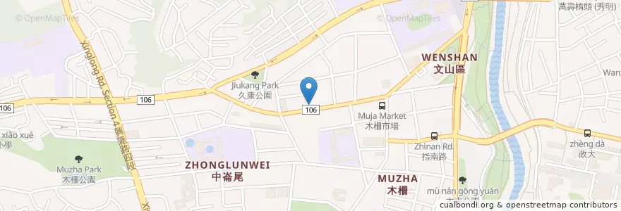 Mapa de ubicacion de 唯芯牙醫診所 en 臺灣, 新北市, 臺北市, 文山區.