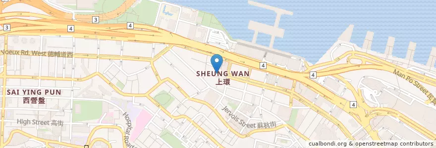 Mapa de ubicacion de 北園酒家 North Garden Restaurant en Китай, Гуандун, Гонконг, Гонконг, Новые Территории, 中西區 Central And Western District.