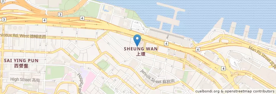 Mapa de ubicacion de 海港酒家 Victoria Harbour Restaurant en Çin, Guangdong, Hong Kong, Hong Kong Adası, Yeni Bölgeler, 中西區 Central And Western District.