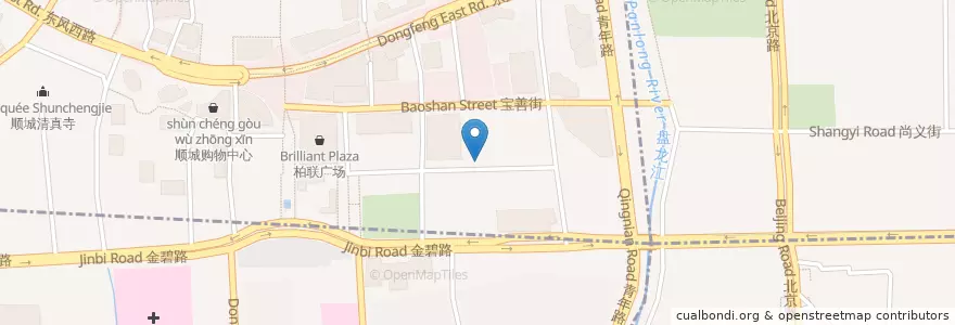 Mapa de ubicacion de Urban Farms Bistro en Chine, Yunnan, 昆明市, 五华区, 护国街道.