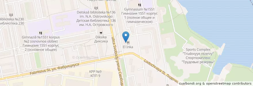 Mapa de ubicacion de Мята Lounge en Rusya Federasyonu, Центральный Федеральный Округ, Москва, Северо-Западный Административный Округ.