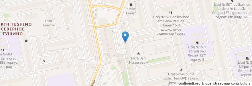 Mapa de ubicacion de Альфа-Банк en Russie, District Fédéral Central, Moscou, Северо-Западный Административный Округ, Район Северное Тушино.