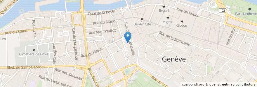 Mapa de ubicacion de Laurent Exbrayat en 瑞士, 日內瓦, 日內瓦, Genève.