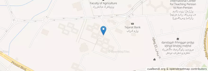 Mapa de ubicacion de تریا وزنی خوابگاه فجر en Иран, Хорасан-Резави, شهرستان مشهد, مشهد, بخش مرکزی شهرستان مشهد.