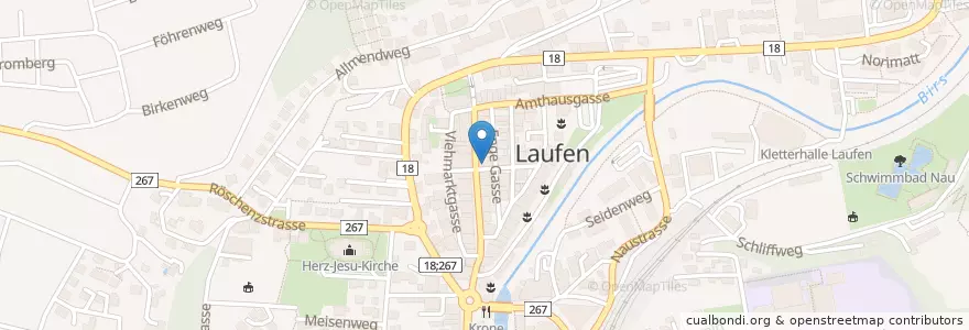 Mapa de ubicacion de Simply Gastro en Suisse, Bâle-Campagne, Bezirk Laufen, Laufen.