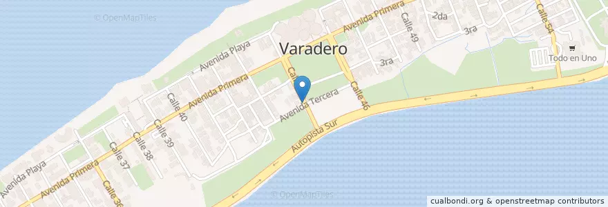 Mapa de ubicacion de Roberto’s en Cuba, Matanzas, Cárdenas, Varadero.