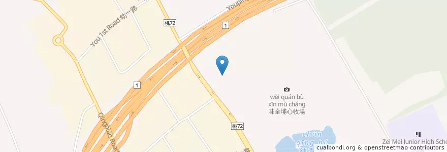 Mapa de ubicacion de 電動車教練場 en Taiwan, 桃園市, 楊梅區.