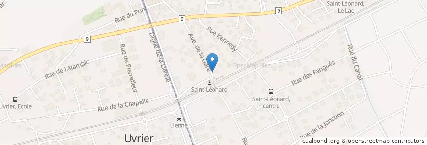 Mapa de ubicacion de Buffet de la Gare en İsviçre, Valais/Wallis, Sierre.