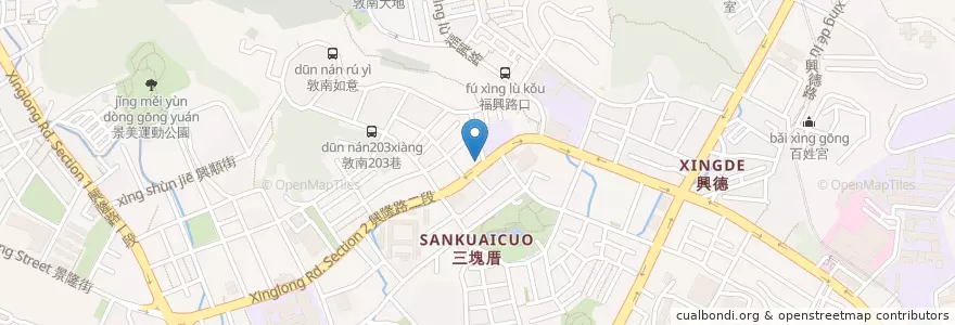 Mapa de ubicacion de 池上木片便當 en Taïwan, Nouveau Taipei, Taipei, District De Wenshan.