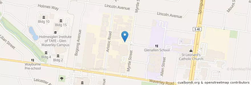 Mapa de ubicacion de Freeworld Coatings Carpark No 4 en أستراليا, ولاية فيكتوريا, City Of Monash.