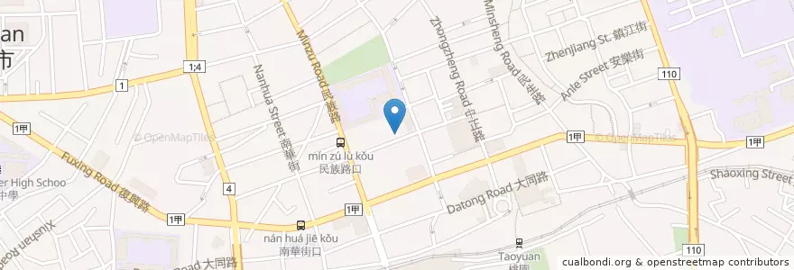 Mapa de ubicacion de 甘泉魚麵 en Taiwan, 桃園市, 桃園區.