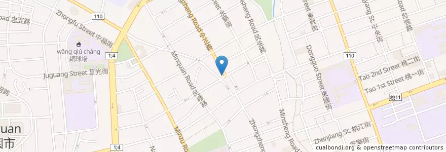 Mapa de ubicacion de 廟後好福記蚵仔麵線 en 臺灣, 桃園市, 桃園區.