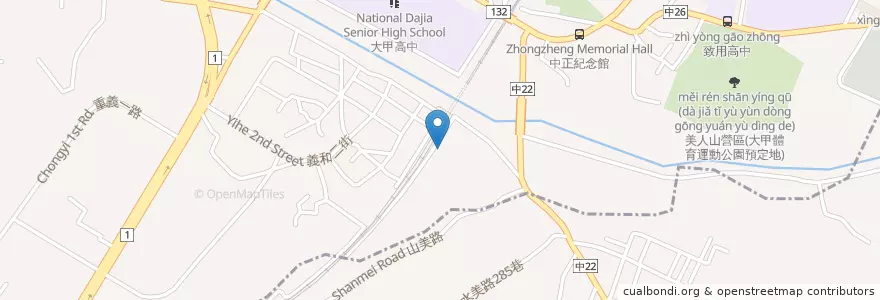 Mapa de ubicacion de 福德祠 en Taiwán, Taichung, 大甲區.
